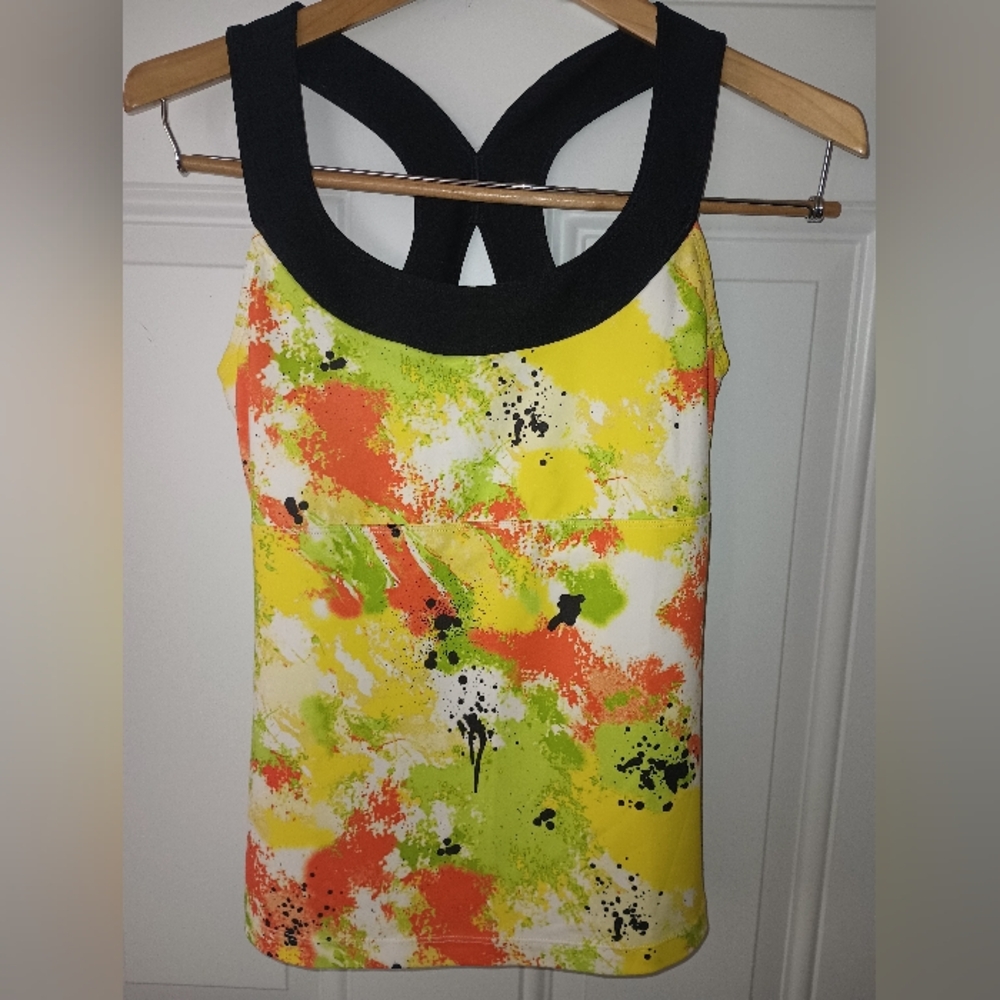 Xersion Color Splash Women's Tank Top - Yellow, Orange, Black